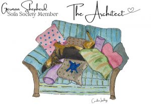 German Shepherd Signed Print 'The Architect' Sofa Society Member