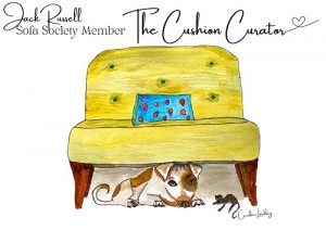 Jack Russell Terrier Signed Print 'The House Keeper' Sofa Society Member